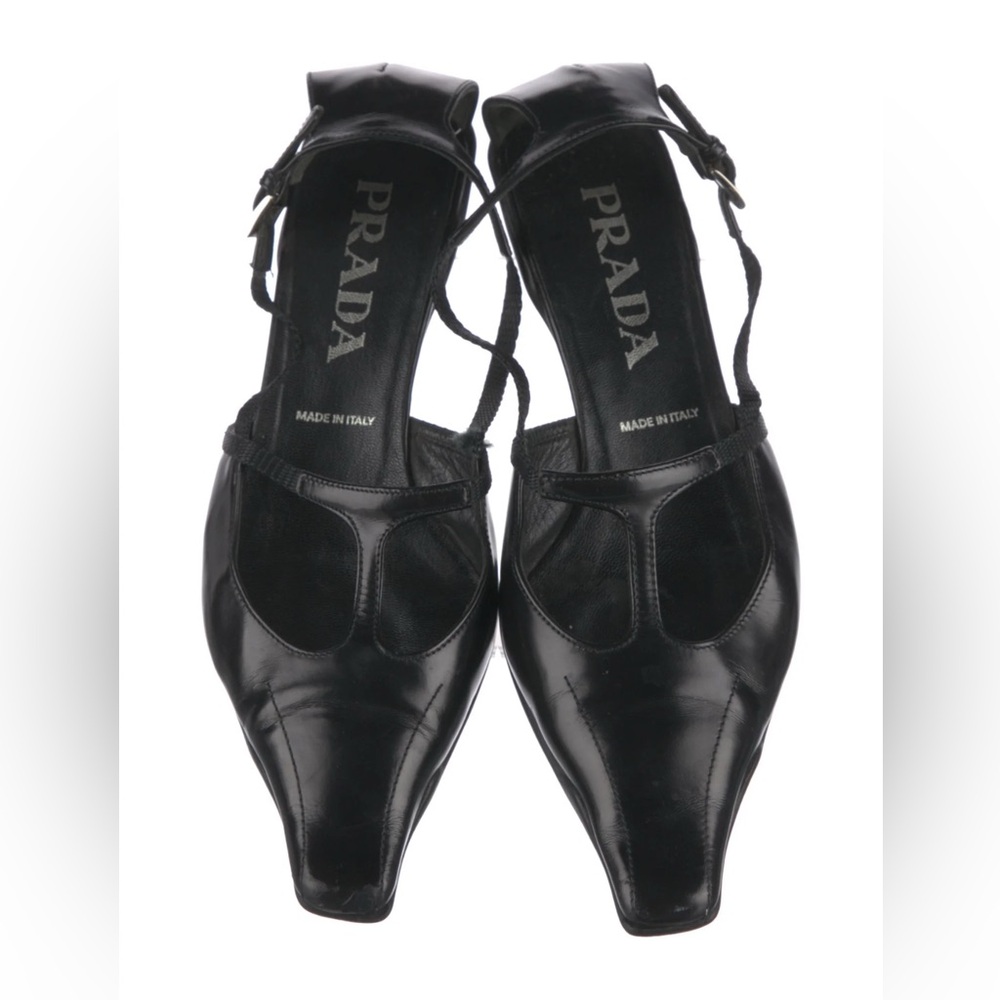 Prada Women's Black Leather Heels